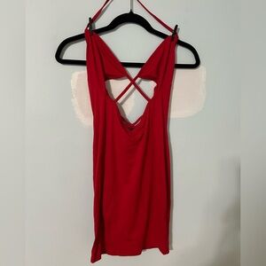 This is a Forever21 Red Halter Dress!